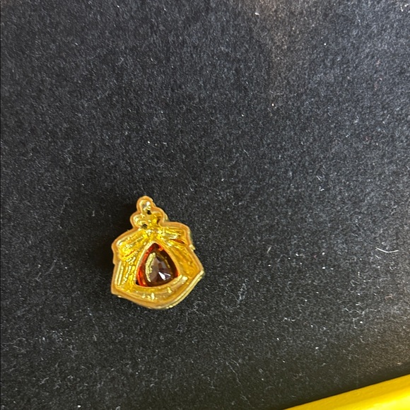 Elegant Gold and ORANGE SAPPHIRE TINA Gemstone pendant - Picture 3 of 7